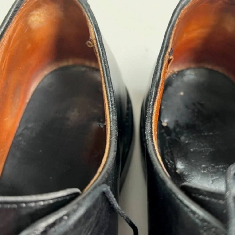 Allen Edmonds Delray Men's Black Leather Lace Up‎ Split Toe Oxford  Shoes 10 D